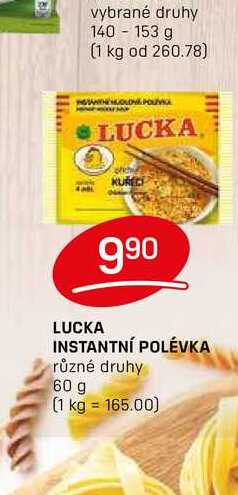 LUCKA INSTANTNÍ POLÉVKA různé druhy 60 g