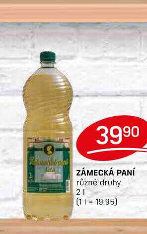 ZÁMECKÁ PANÍ různé druhy 2l