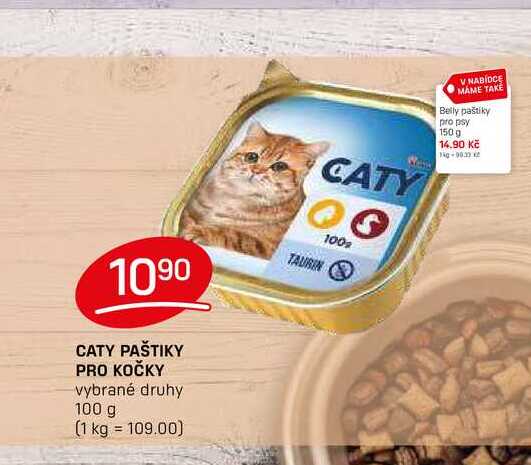 CATY PAŠTIKY PRO KOČKY vybrané druhy 100 g