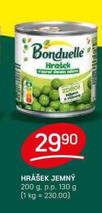 HRÁŠEK JEMNÝ 200 g. p.p. 130 g 