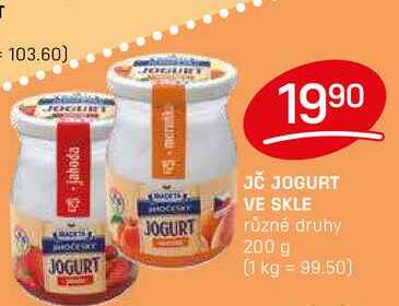 JČ JOGURT VE SKLE různé druhy 200 g
