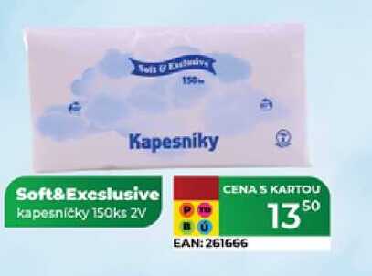 Soft&Excslusive kapesničky 150ks 2V