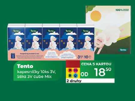 Tento kapesničky 10ks 3V, SBks 3V cube Mix 