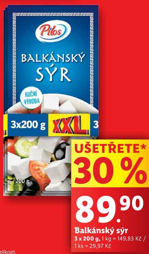 Balkánský sýr, 3x 200 g