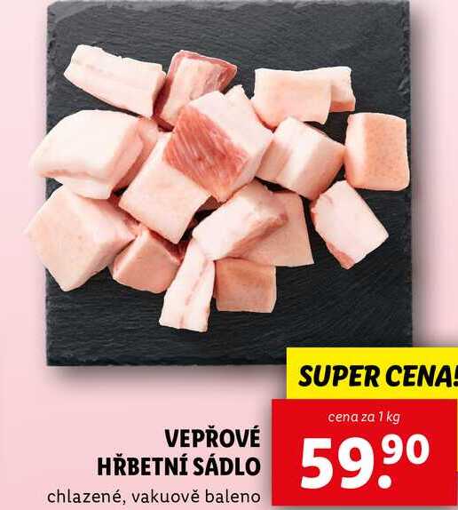 VEPŘOVÉ HŘBETNÍ SÁDLO, cena za 1 kg 