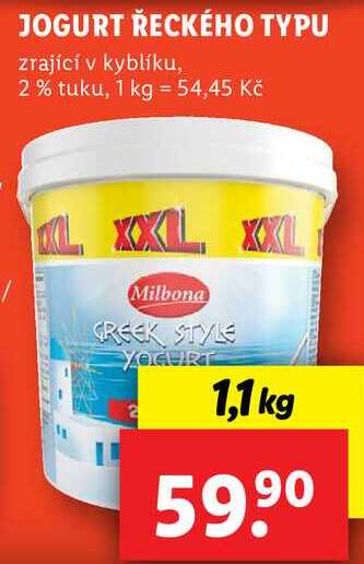 JOGURT ŘECKÉHO TYPU, 1,1 kg