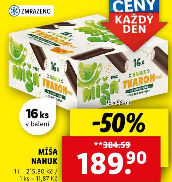 MÍŠA NANUK, 16x 55 ml