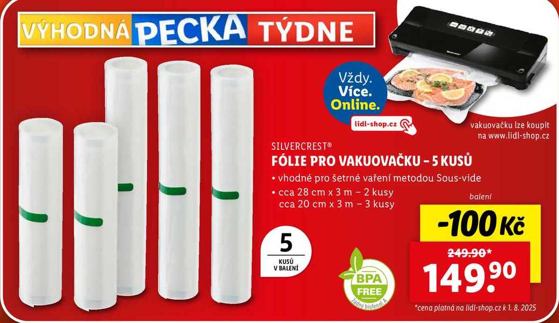 FÓLIE PRO VAKUOVAČKU - 5 KUSŮ 