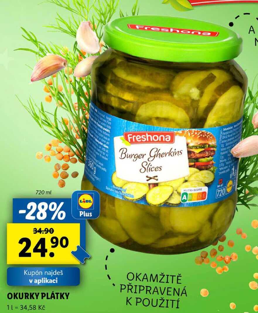 OKURKY PLÁTKY, 720 ml