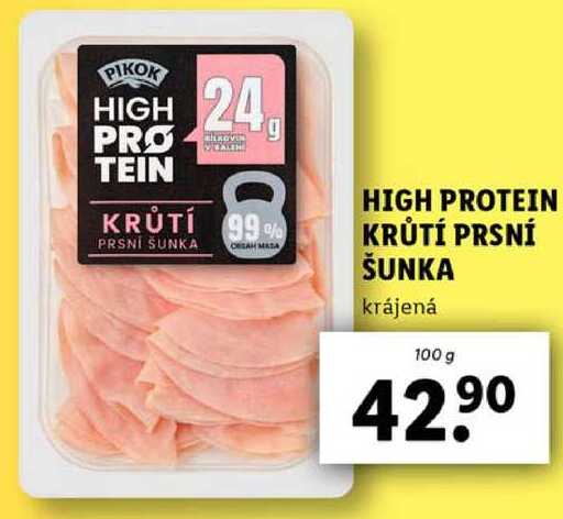 HIGH PROTEIN KRŮTÍ PRSNÍ ŠUNKA, 100 g