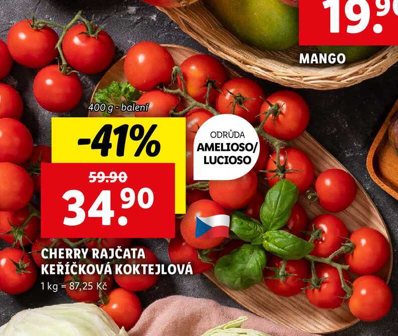 CHERRY RAJČATA KEŘÍČKOVÁ KOKTEJLOVÁ, 400 g