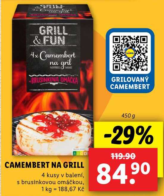 CAMEMBERT NA GRILL, 450 g