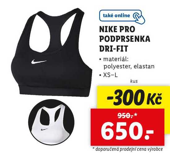 NIKE PRO PODPRSENKA DRI-FIT 