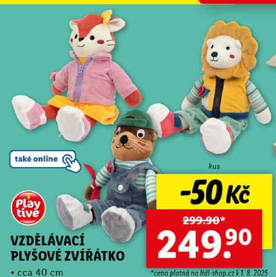 VZDĚLÁVACÍ PLYŠOVÉ ZVÍŘÁTKO