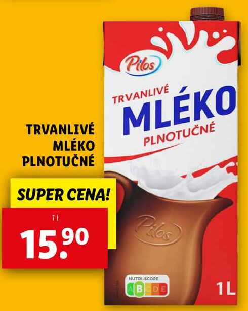 TRVANLIVÉ MLÉKO PLNOTUČNÉ, 1 l