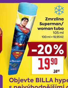 Zmrzlina Superman/ woman tuba 105 ml 
