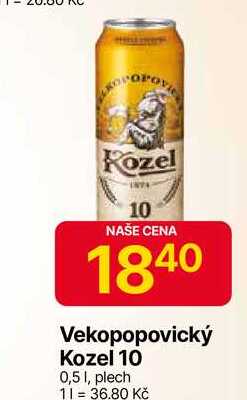 Vekopopovický Kozel 10° 0,5 l, plech 