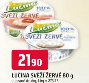 Lučina svěží Žervé 80g, vybrané druhy