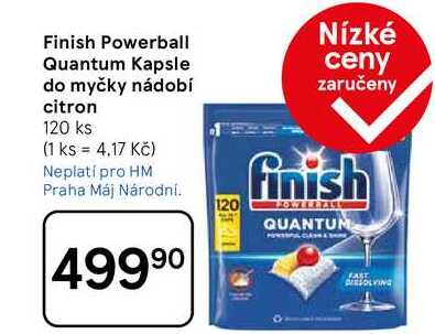 Finish Powerball Quantum Kapsle do myčky nádobí citron, 120 ks 