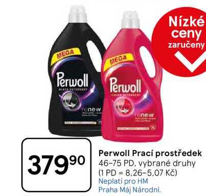 Perwoll Prací prostředek, 46-75 PD, vybrané druhy 