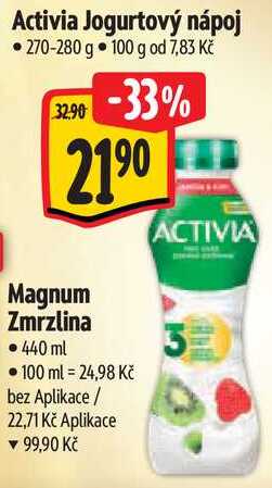 Activia Jogurtový nápoj, 270-280 g