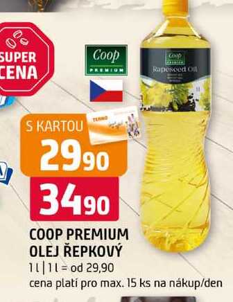 Coop premium Řepkový olej 1l