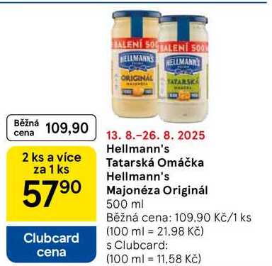 Hellmann's Tatarská Omáčka, 500 ml