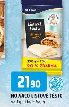 NOWACO LISTOVÉ TĚSTO 420 g