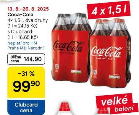 Coca-Cola, 4x 1,5 l