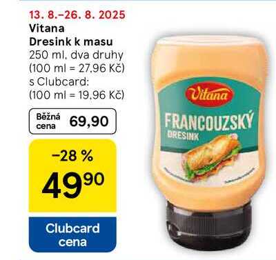 Vitana Dresink k masu, 250 ml, dva druhy