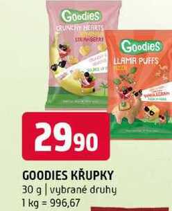 GOODIES KRUPKY 30 g vybrané druhy 
