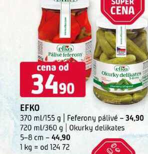 EFKO Okurky delikates 370 ml/155 g 