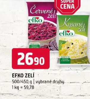 EFKO ZELÍ 500/450 g vybrané druhy
