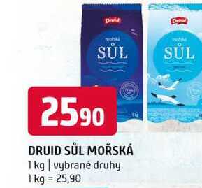 DRUID SŮL MOŘSKÁ 1 kg vybrané druhy 