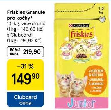 Friskies Granule pro kočky, 1,5 kg