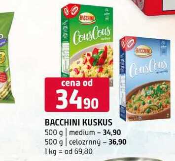 BACCHINI KUSKUS 500 g medium 500 g celozrnný