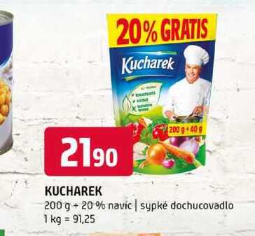 Kucharek Zeleninové ochucovadlo 200g+ 20%