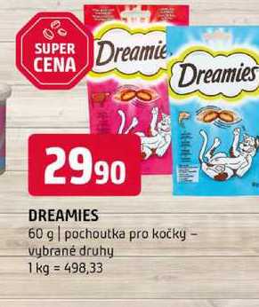 DREAMIES 60 g pochoutka pro kočky vybrané druhy