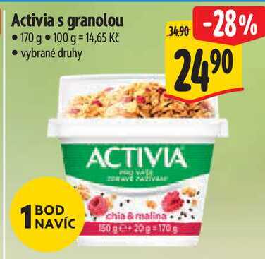 Activia s granolou, 170 g 