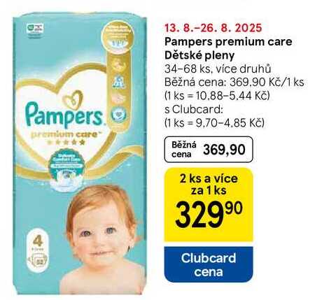 Pampers premium care Dětské pleny, 34-68 ks, více druhů  