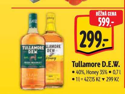  Tullamore D.E.W. 40%, Honey 35% 0,7 l