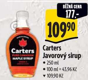 Carters Javorový sirup, 250 ml 