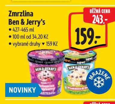 Zmrzlina Ben & Jerry's 427-465 ml