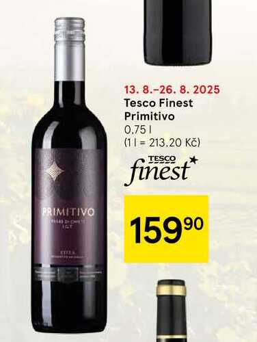 Tesco Finest Primitivo, 0.75 l