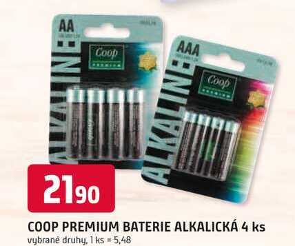 COOP PREMIUM BATERIE ALKALICKÁ 4 ks 