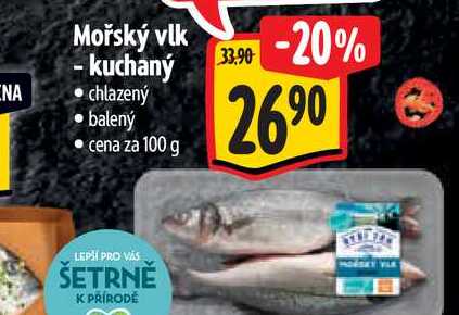  Mořský vlk - kuchaný  100 g