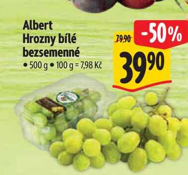 Albert Hrozny bílé bezsemenné 500 g