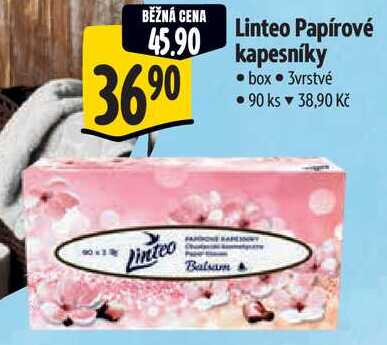 Linteo Papírové kapesníky, 90 ks