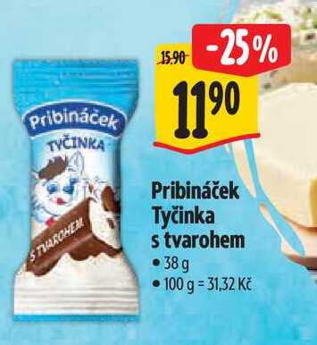   Pribináček Tyčinka s tvarohem 38 g 