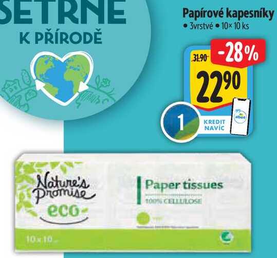 Papírové kapesníky, 10x 10 ks